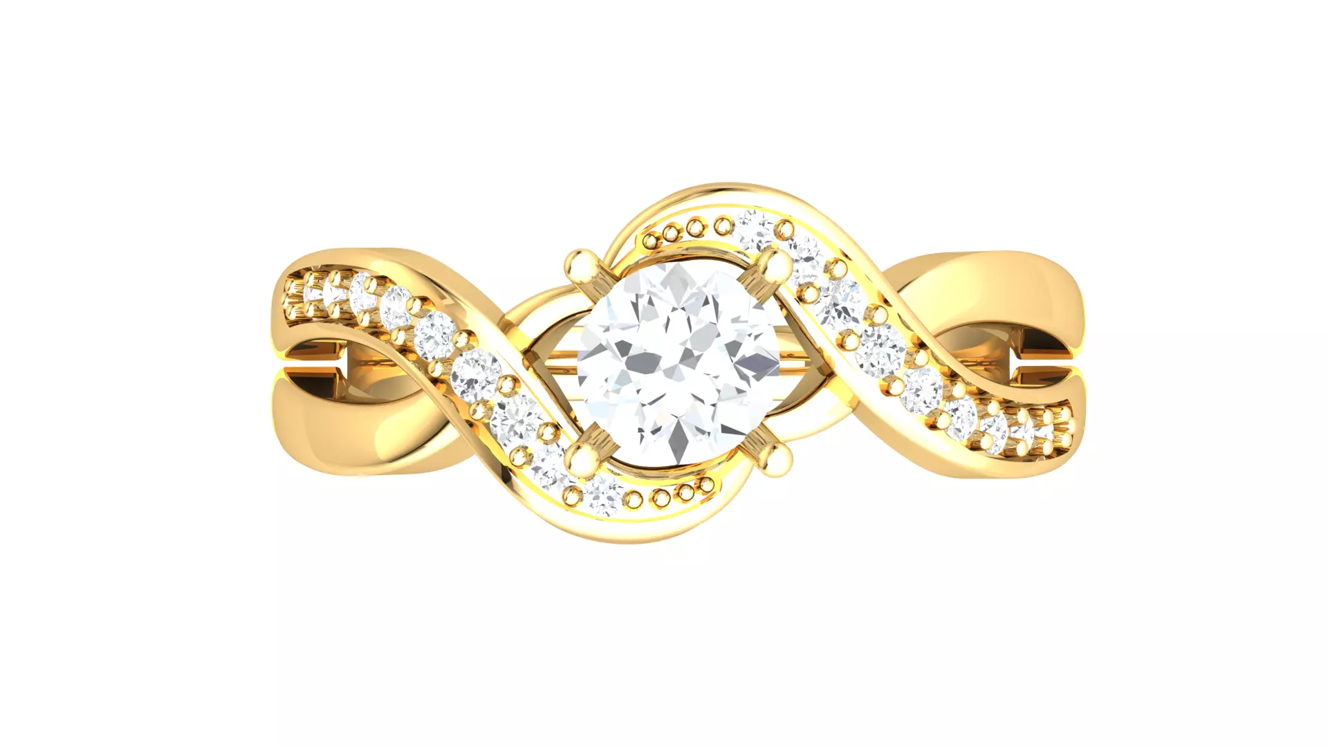 Women Ring Render 3dm STL OBJ FBX Details 3D print model_1