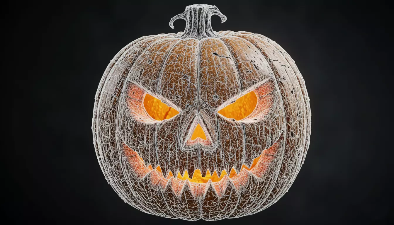 Halloween Pumpkin 3D Model  Photorealistic Jack Halloween  3D model_6