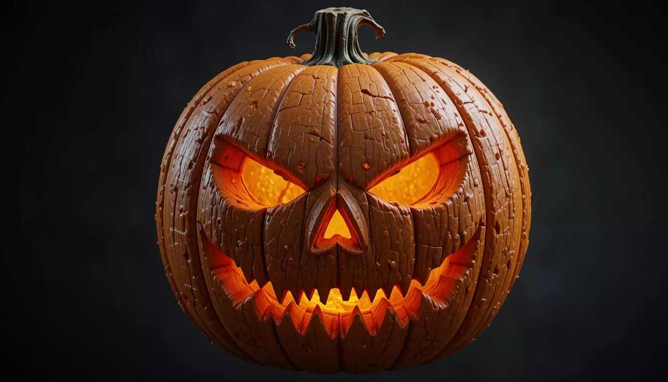 Halloween Pumpkin 3D Model  Photorealistic Jack Halloween  3D model_0