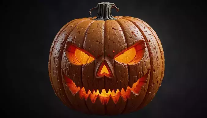 Halloween Pumpkin 3D Model  Photorealistic Jack Halloween  3D model