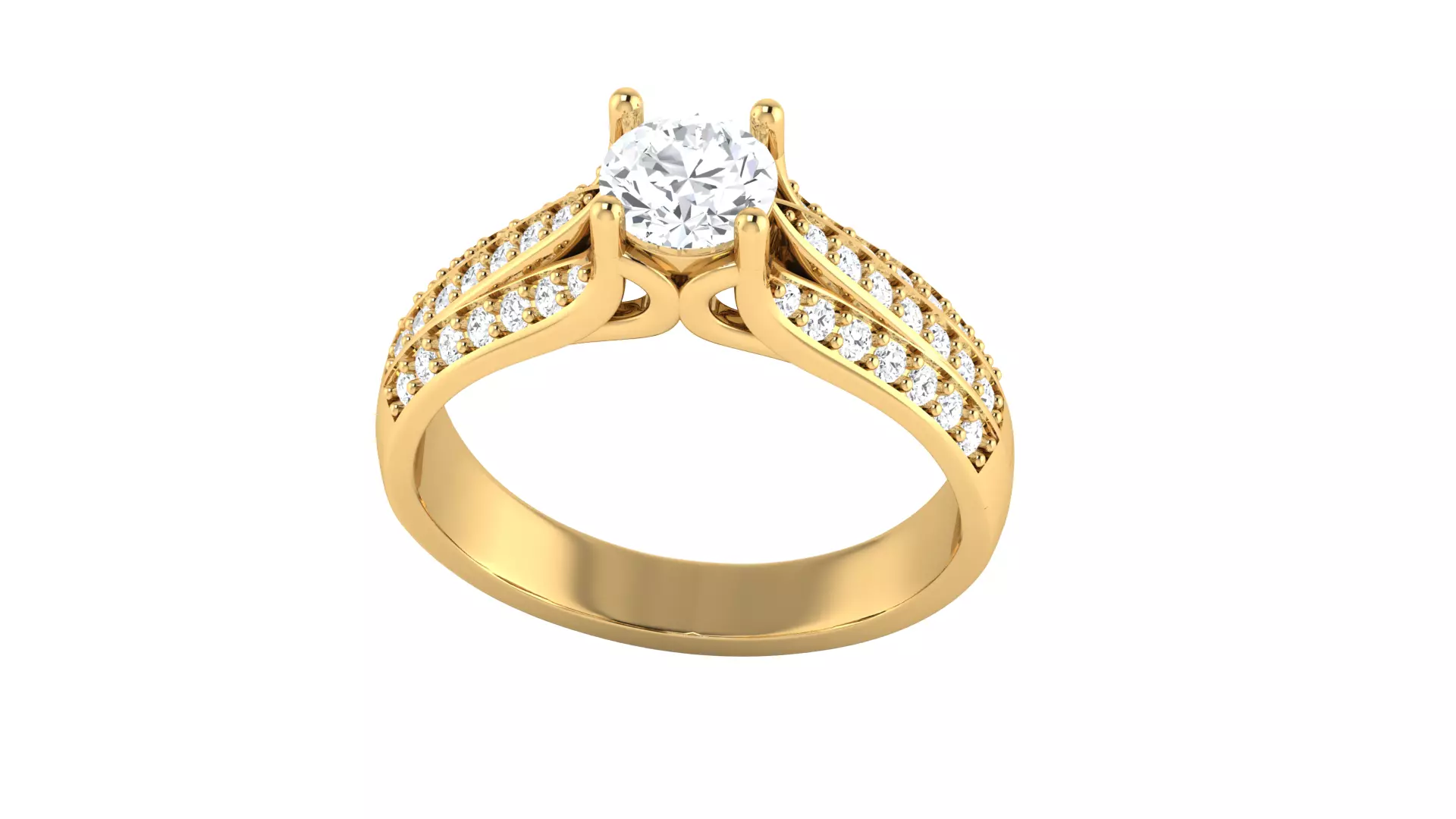 Women Ring Render 3dm STL OBJ FBX Details 3D print model_4