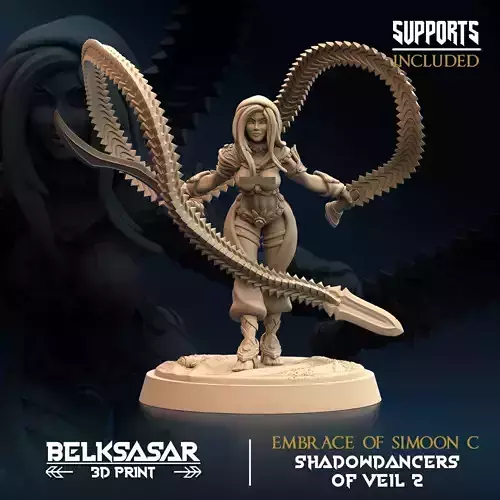 Embrace of Simoon C Nude 3D print model