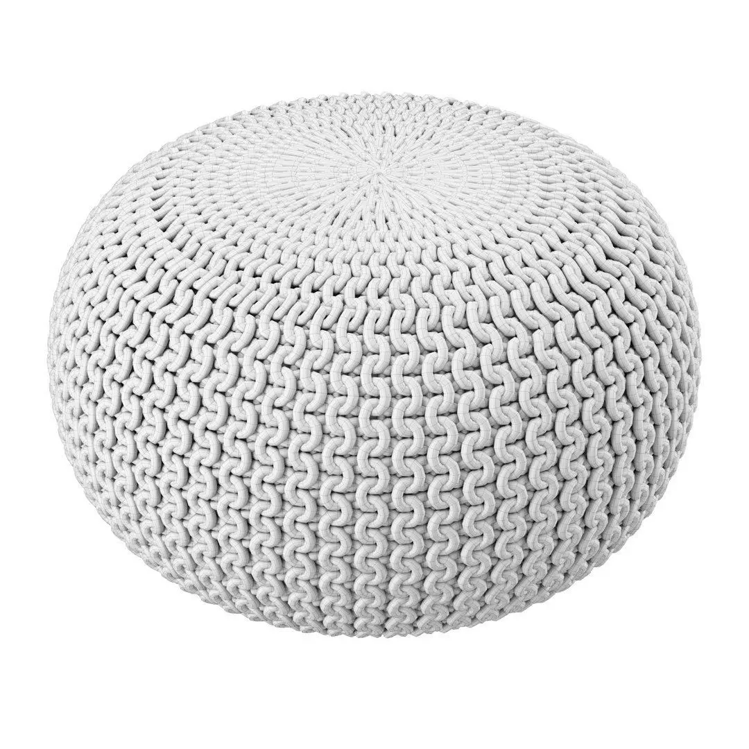 Pouffe Conrad Cotton 3D model_4