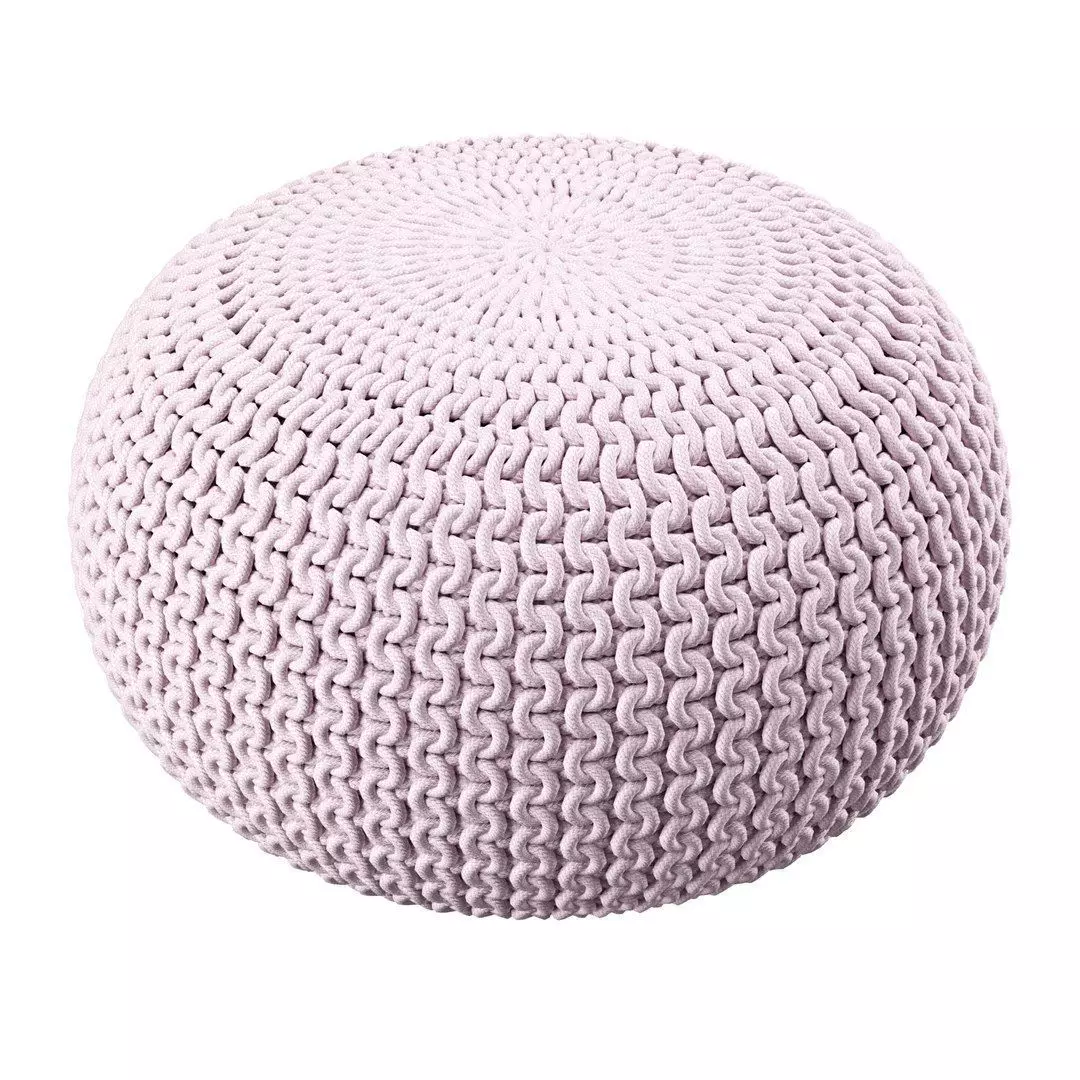 Pouffe Conrad Cotton 3D model_3