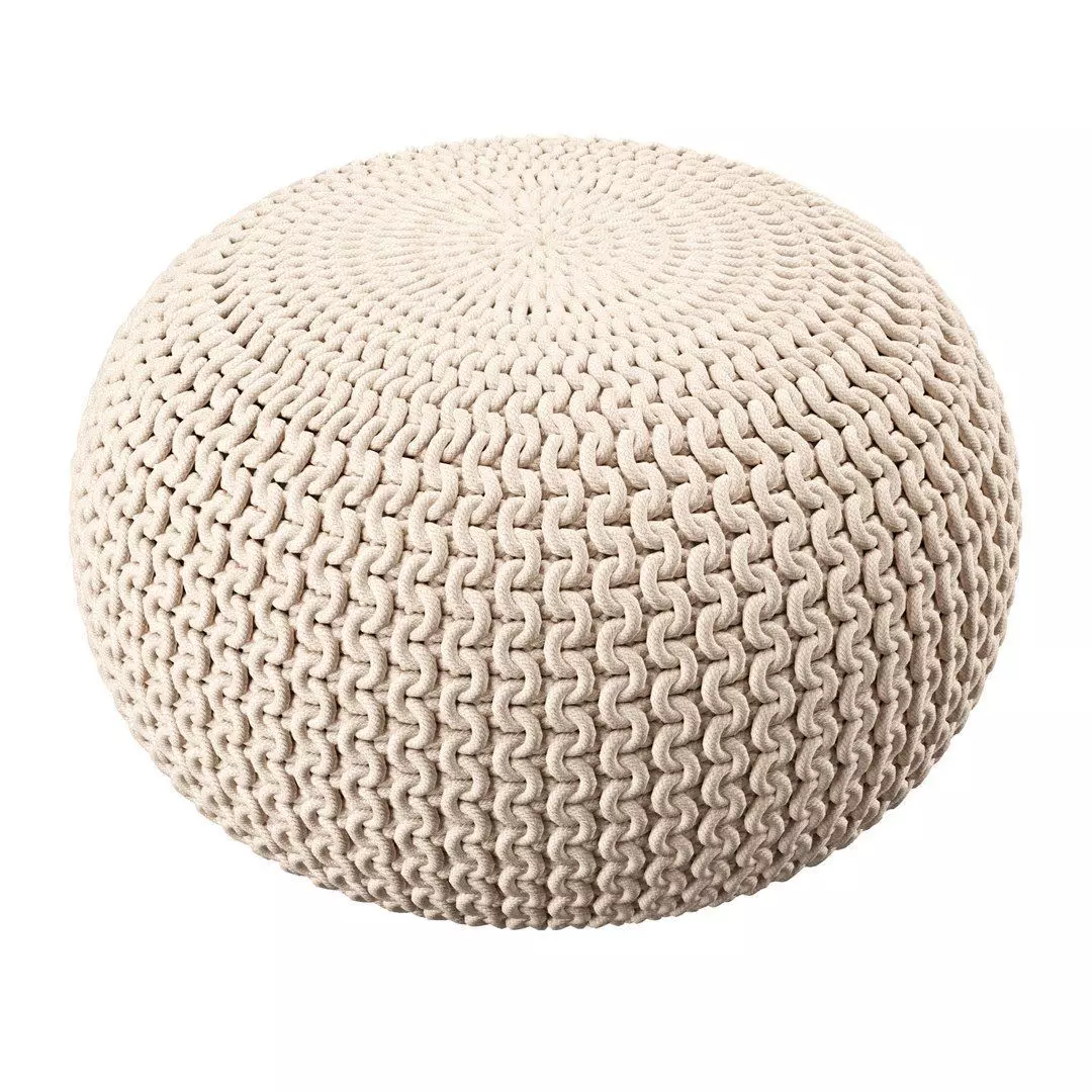 Pouffe Conrad Cotton 3D model_1