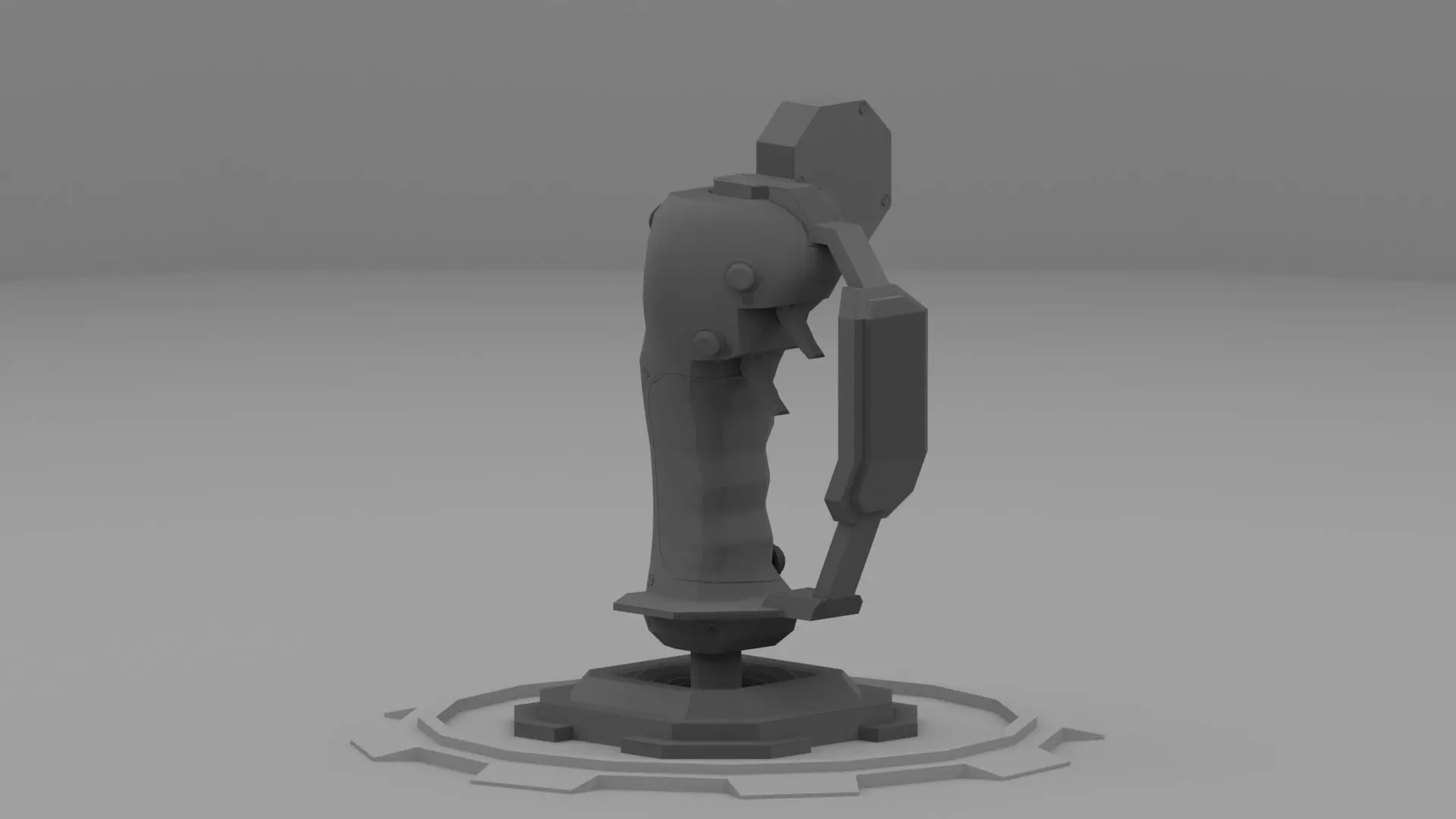 Low-poly PBR Joytick Low-poly 3D model_8