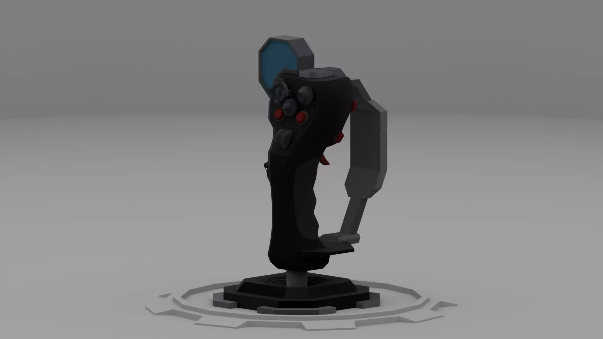 Low-poly PBR Joytick Low-poly 3D model_5