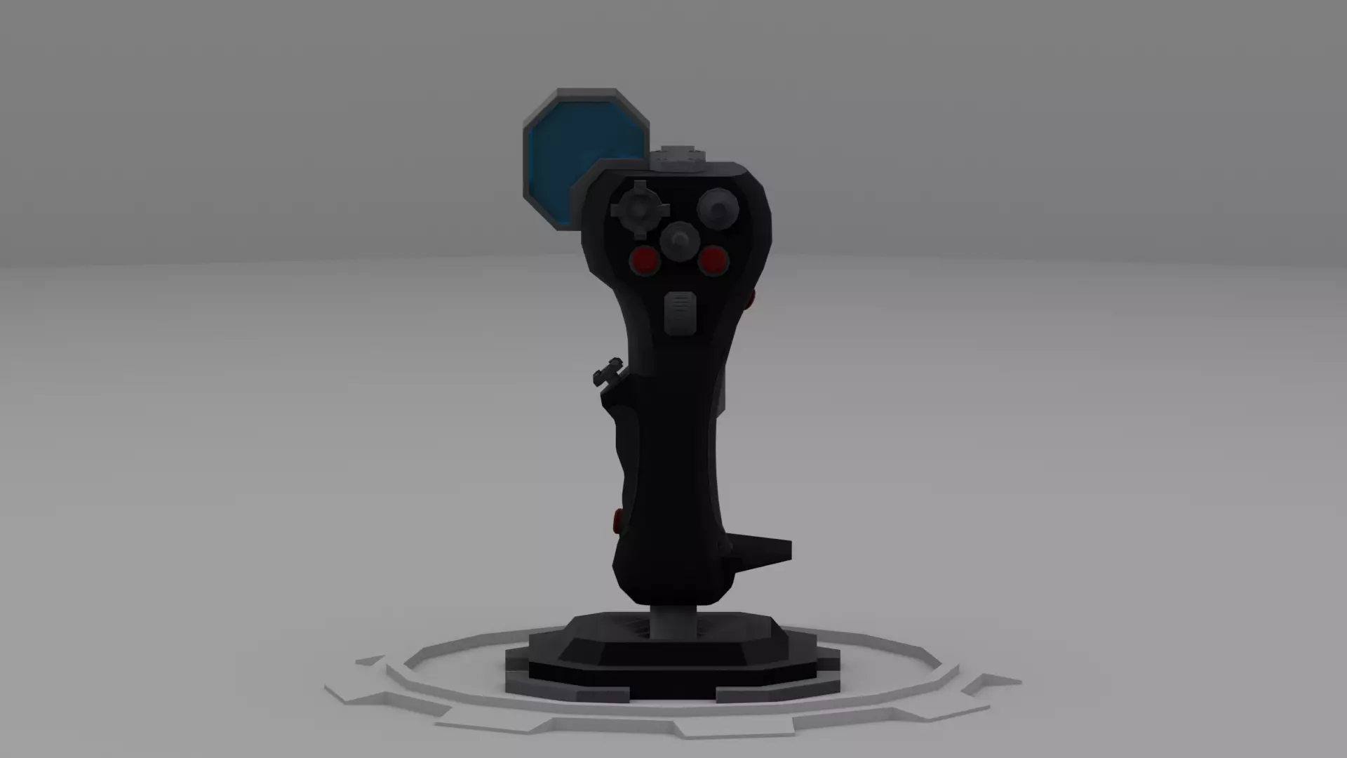 Low-poly PBR Joytick Low-poly 3D model_4