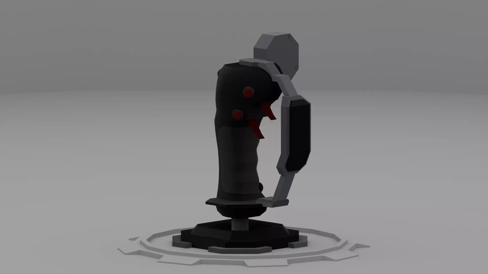 Low-poly PBR Joytick Low-poly 3D model_7