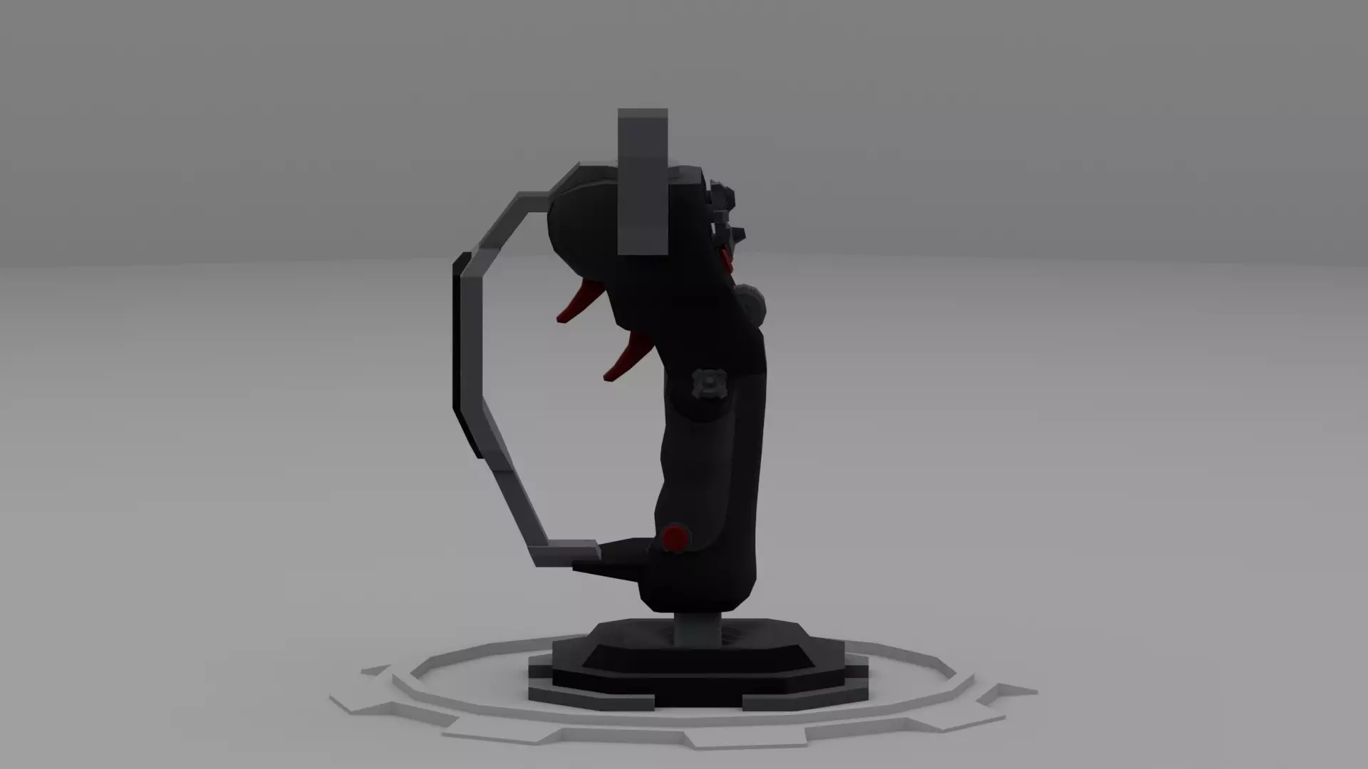 Low-poly PBR Joytick Low-poly 3D model_2