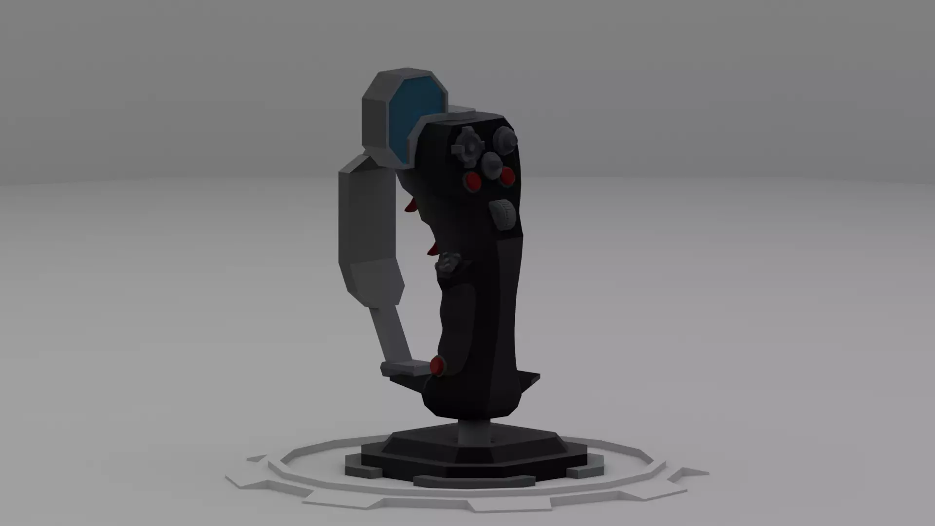 Low-poly PBR Joytick Low-poly 3D model_3