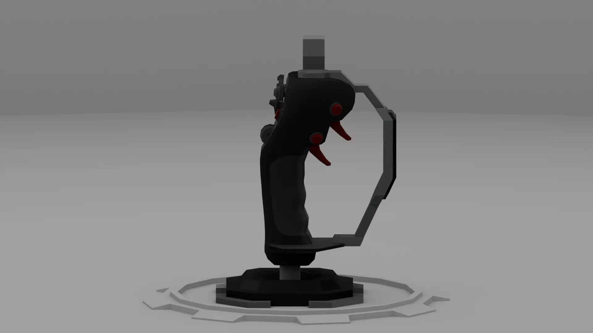 Low-poly PBR Joytick Low-poly 3D model_6