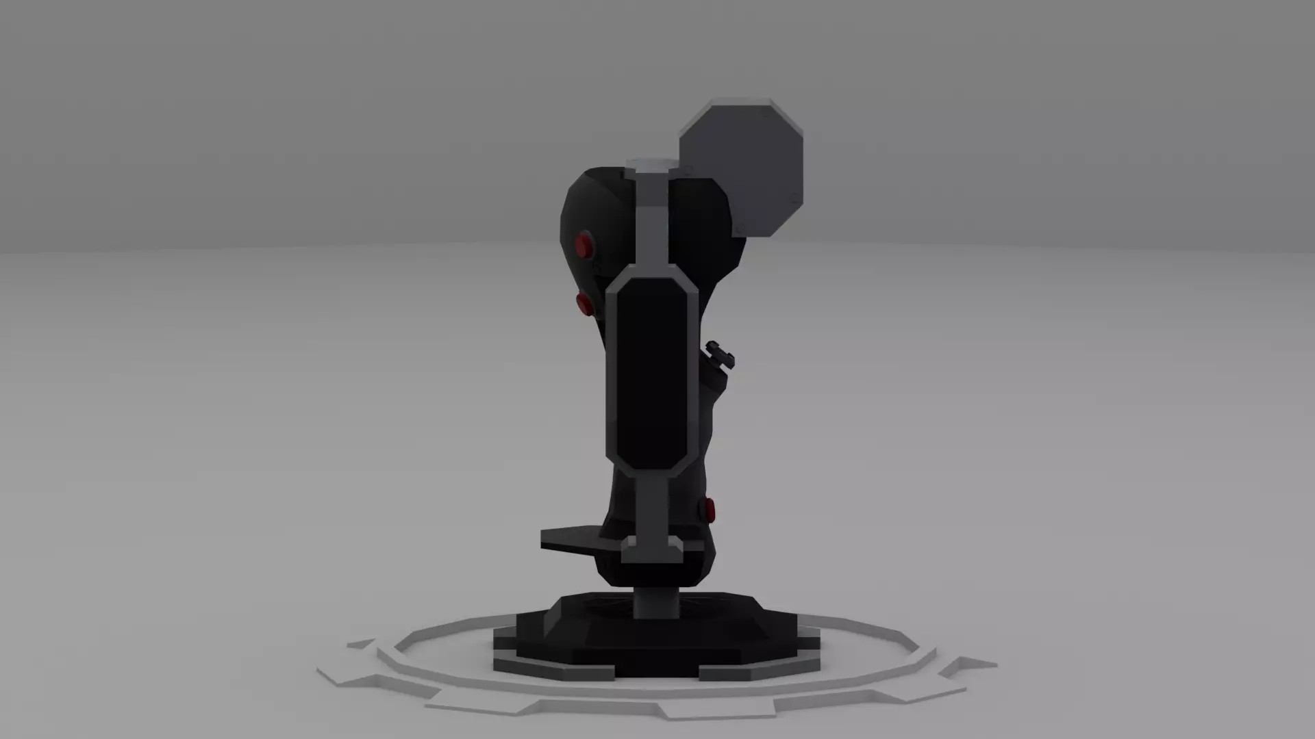 Low-poly PBR Joytick Low-poly 3D model_0