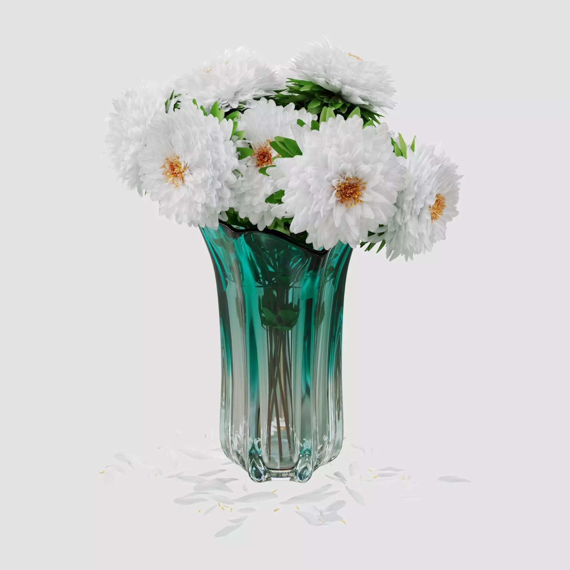 Bouquet of aster flowers 3D model_12