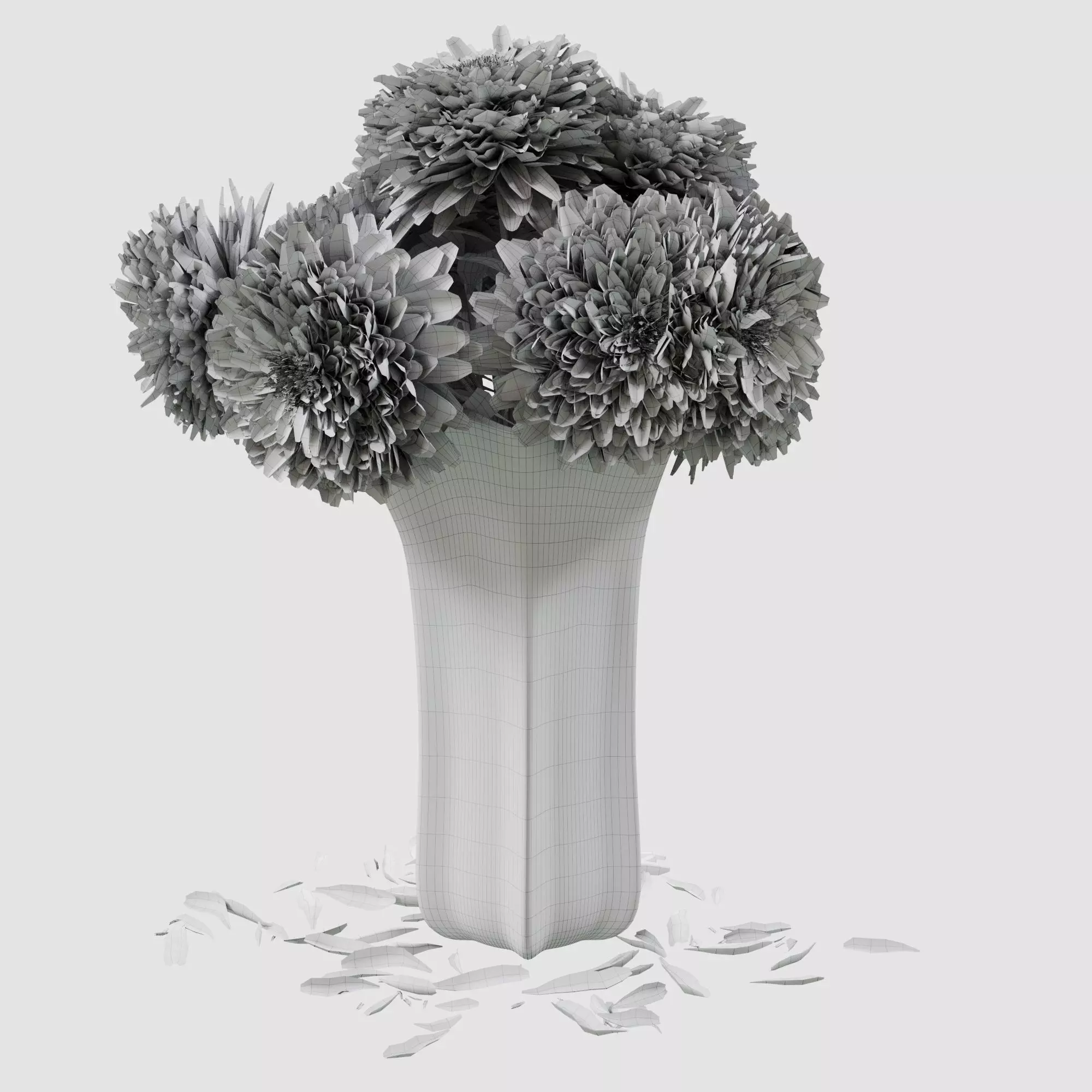 Bouquet of aster flowers 3D model_18