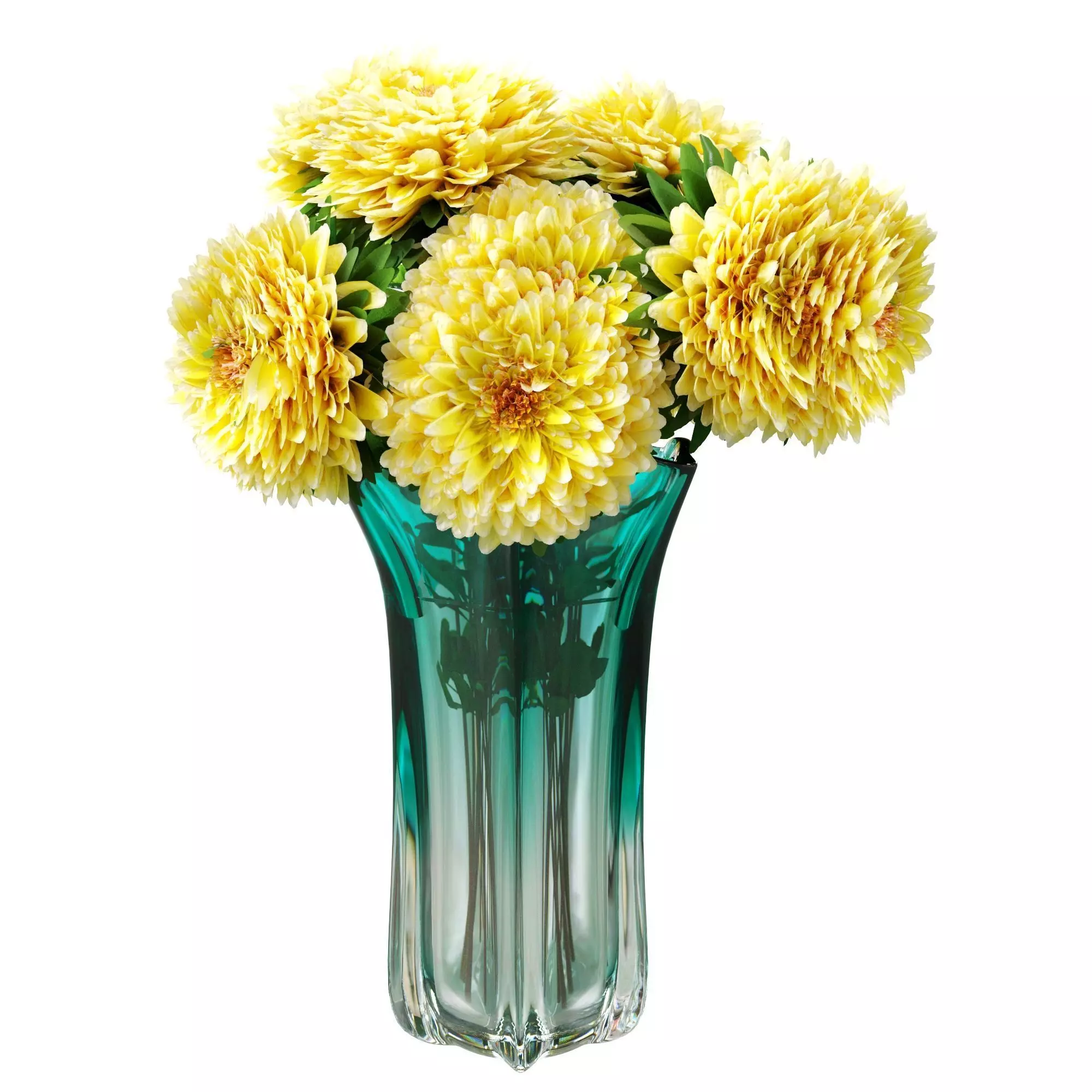 Bouquet of aster flowers 3D model_9