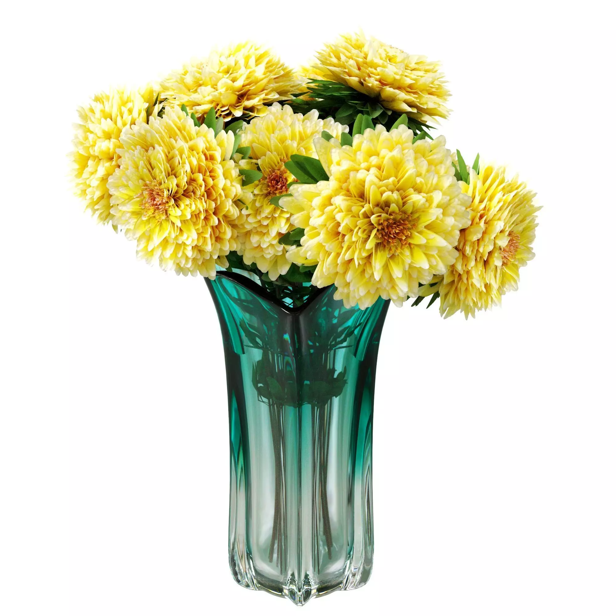 Bouquet of aster flowers 3D model_5