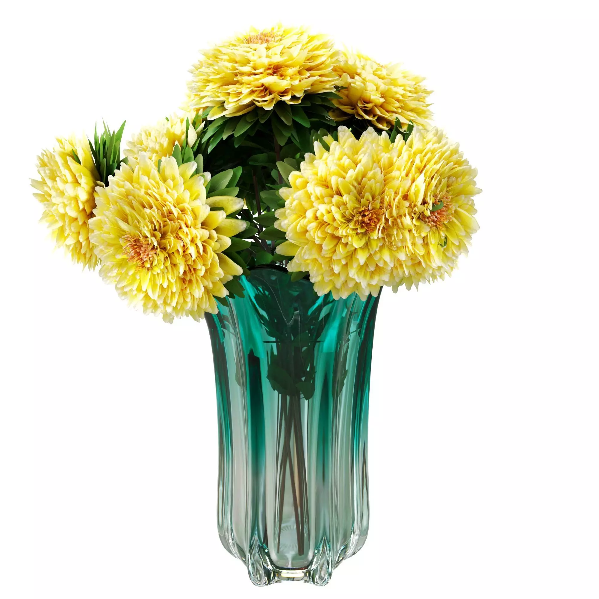 Bouquet of aster flowers 3D model_4
