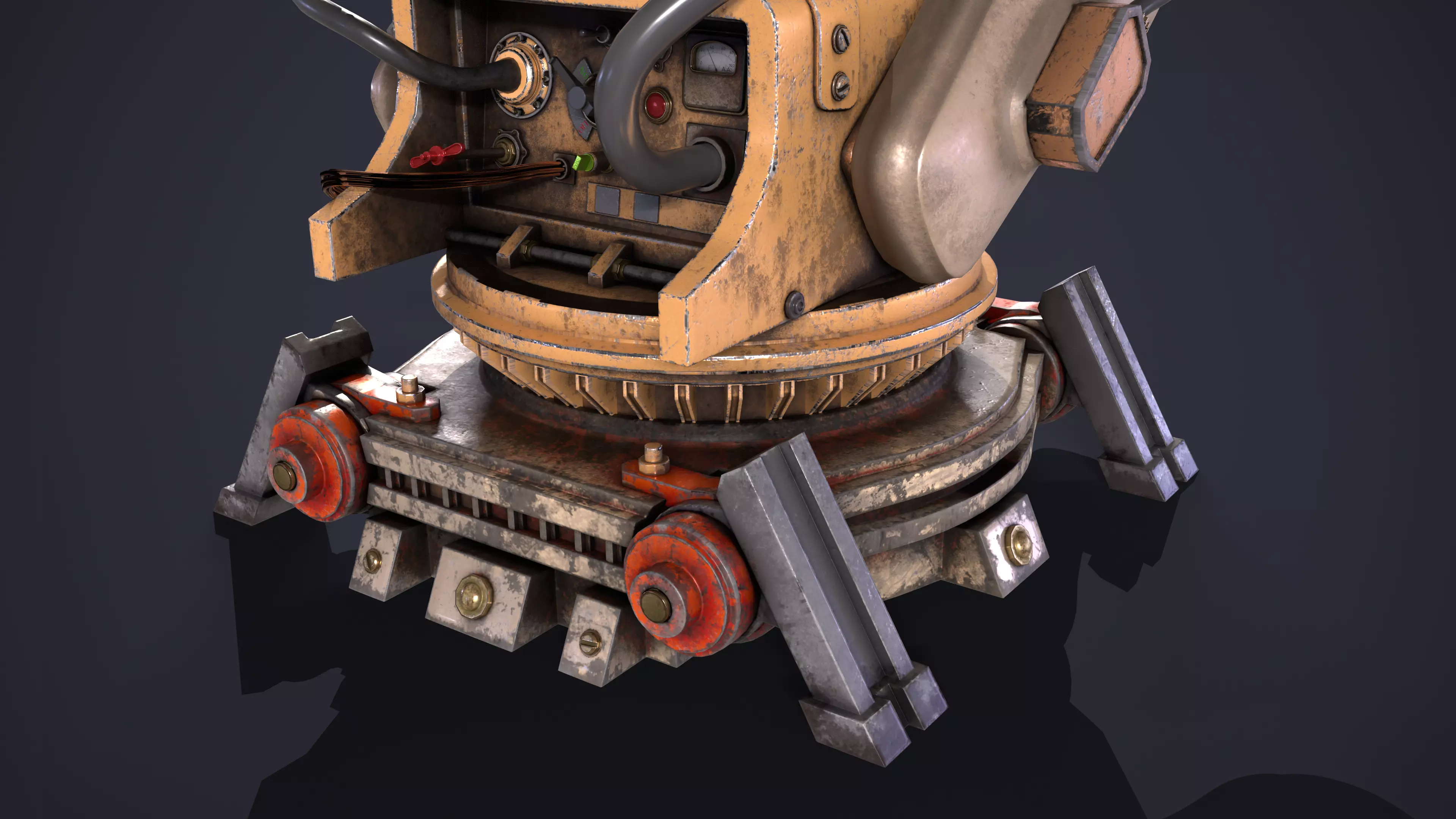 Sci - Fi Searchlight Military 3D model_14