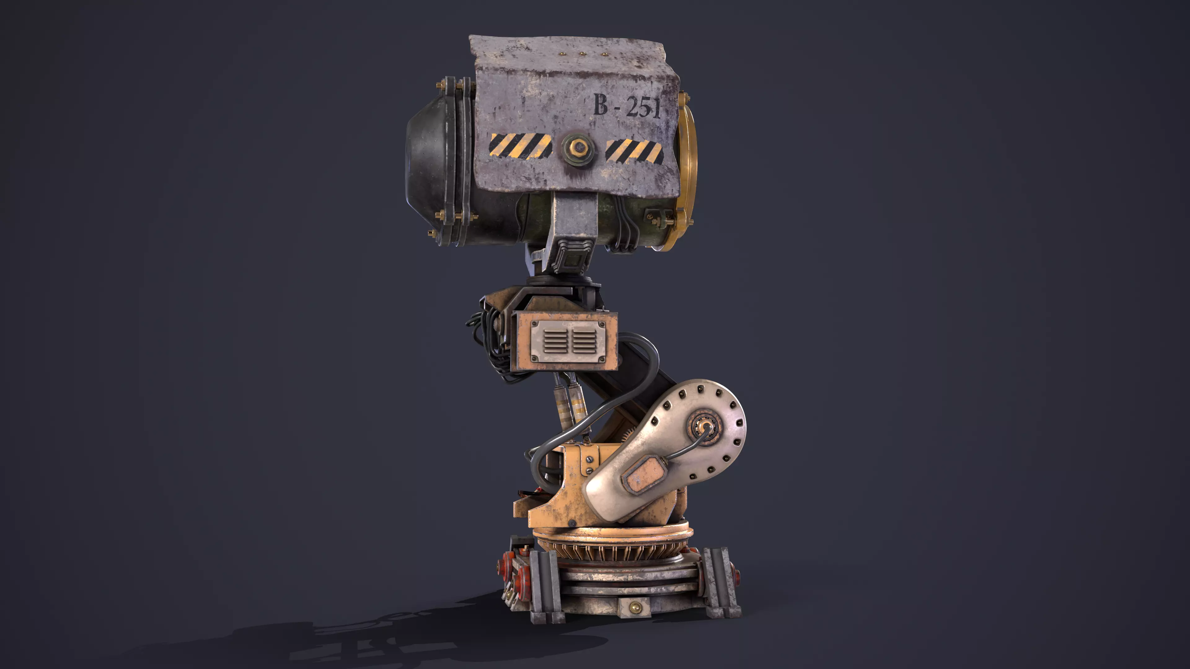 Sci - Fi Searchlight Military 3D model_5