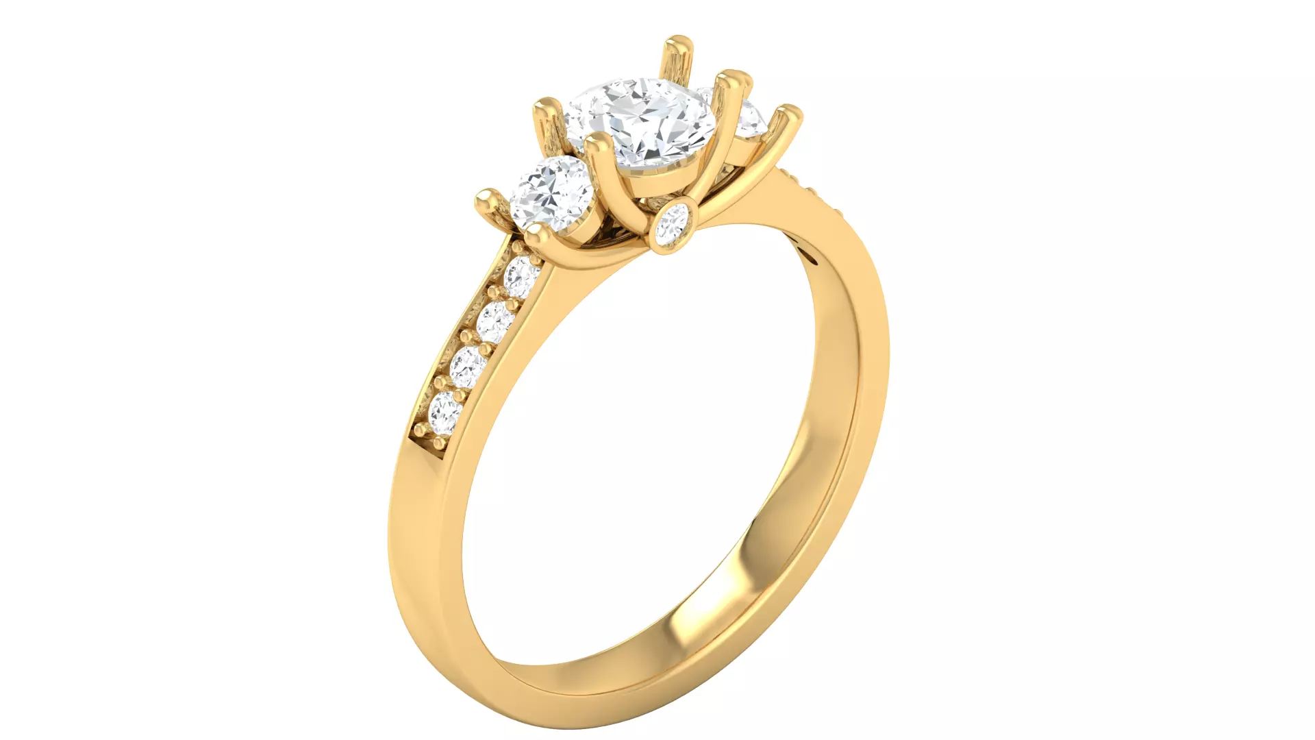 Women Ring Render 3dm STL OBJ FBX Details 3D print model_4