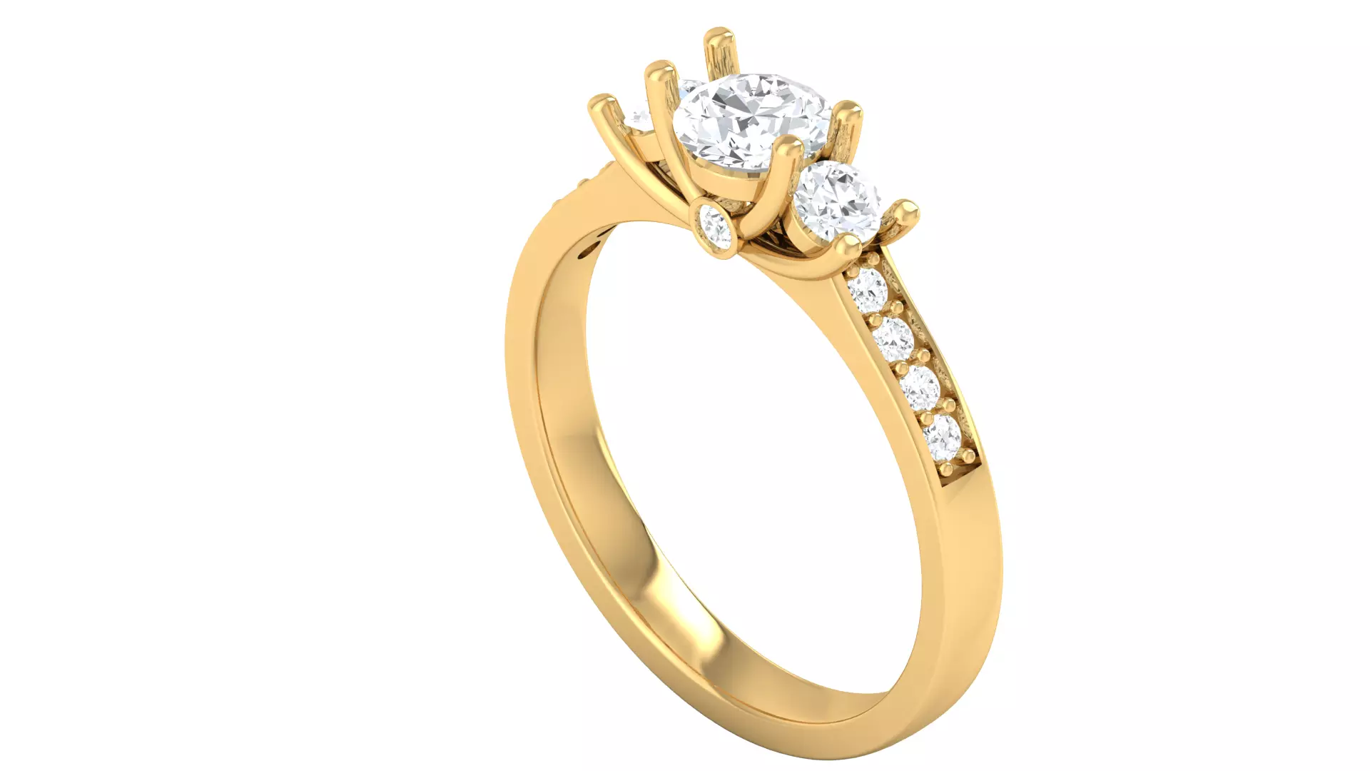 Women Ring Render 3dm STL OBJ FBX Details 3D print model_0