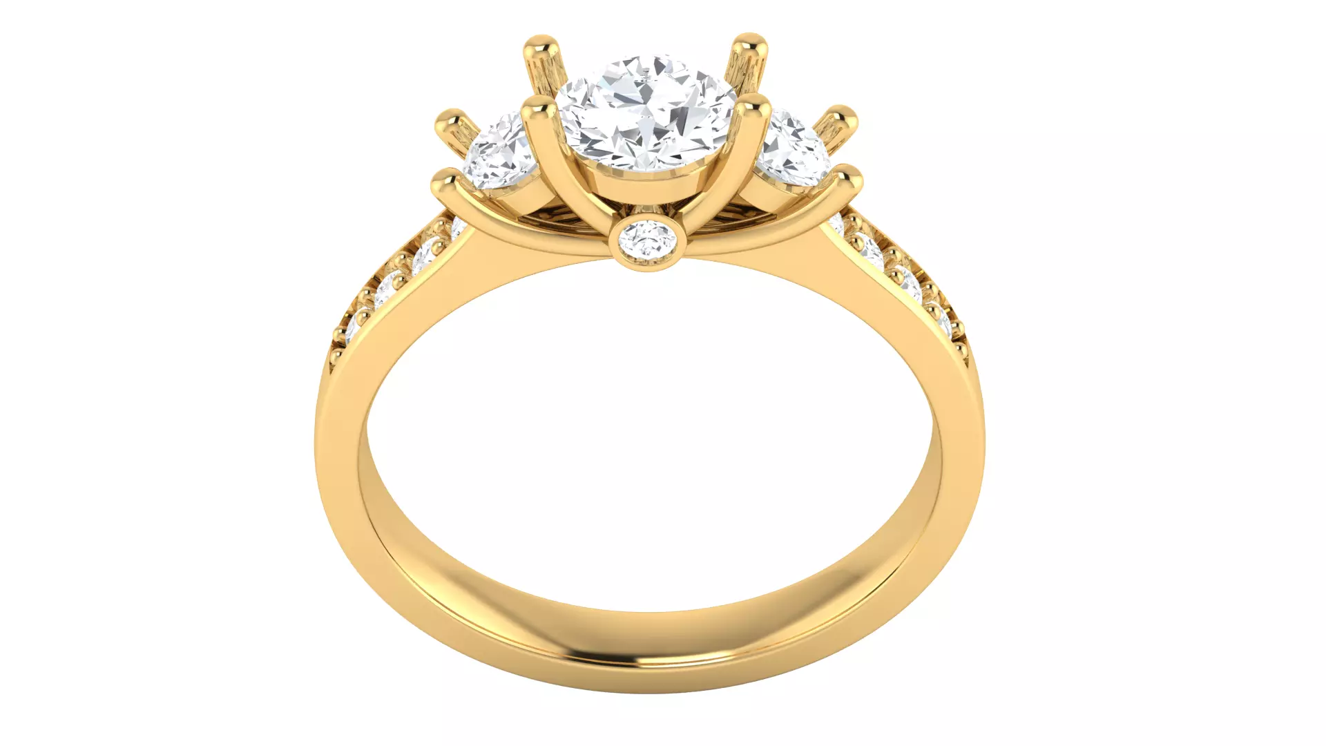 Women Ring Render 3dm STL OBJ FBX Details 3D print model_5