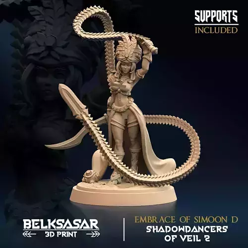 Embrace of Simoon D Nude 3D print model