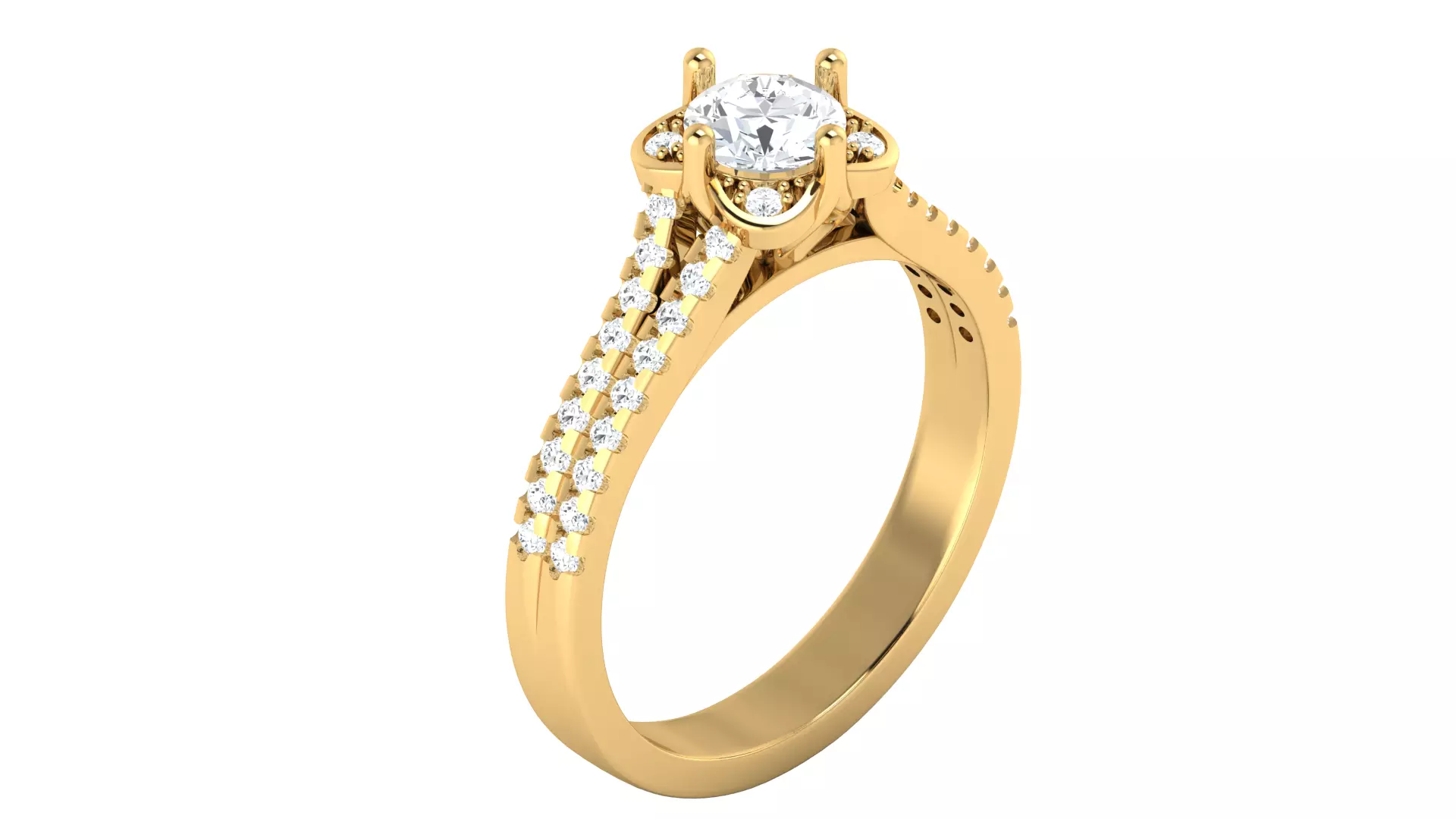 Women Ring Render 3dm STL OBJ FBX Details 3D print model_0