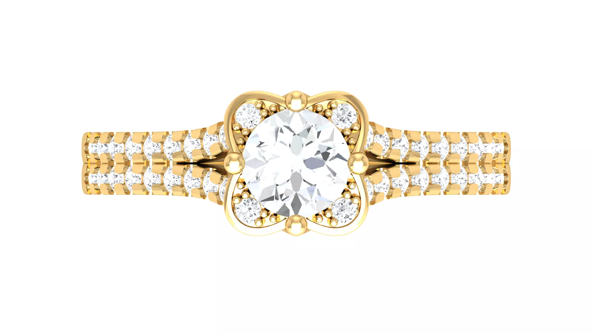 Women Ring Render 3dm STL OBJ FBX Details 3D print model_1