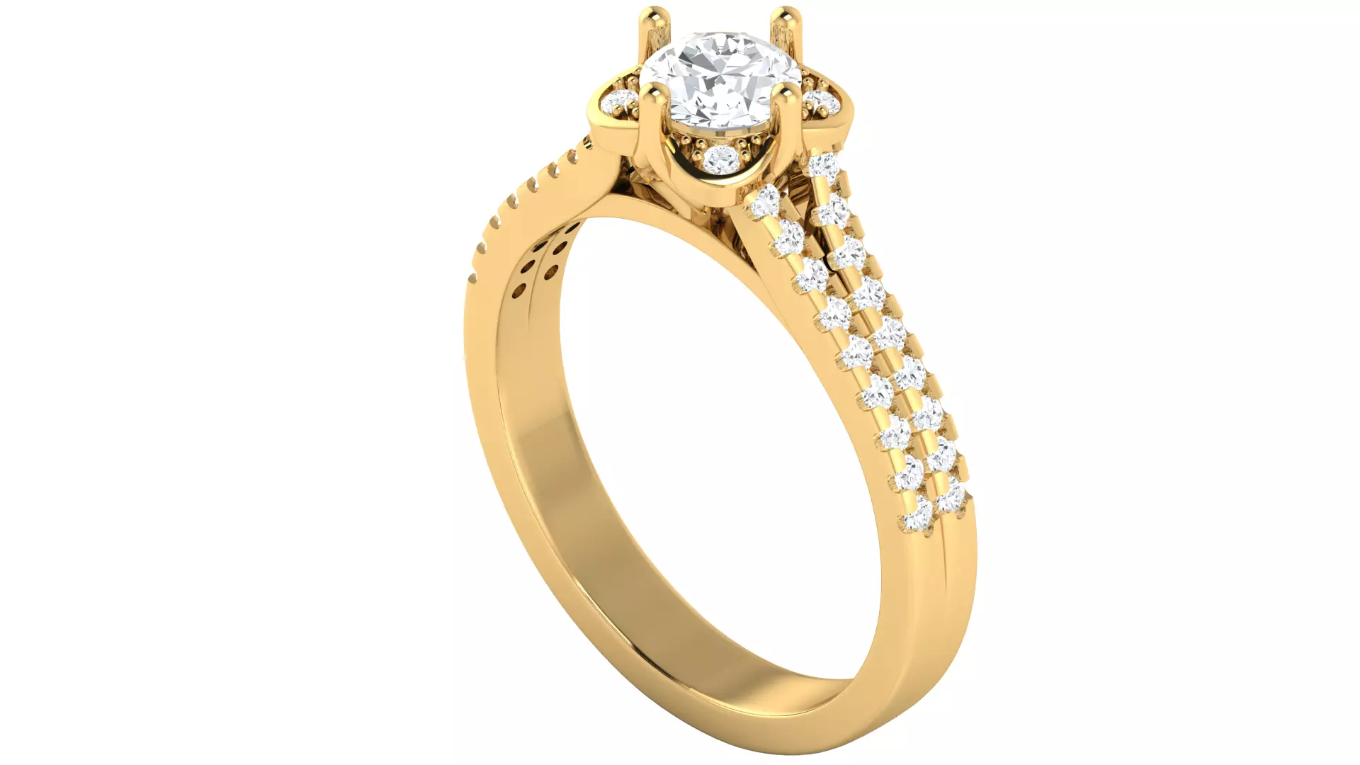 Women Ring Render 3dm STL OBJ FBX Details 3D print model_4