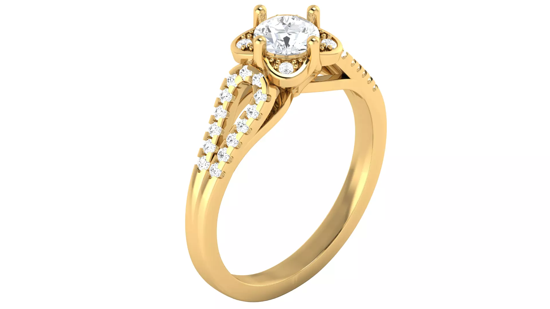 Women Ring Render 3dm STL OBJ FBX Details 3D print model