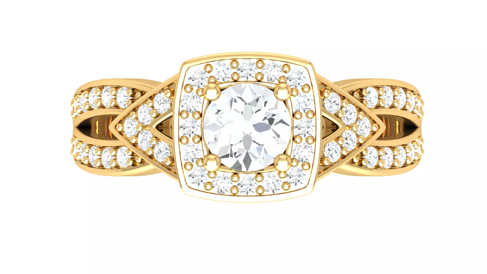 Women Ring  Render 3dm STL OBJ FBX Details 3D print model_1