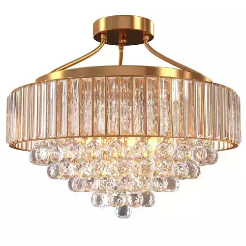 YYJLX Modern Large Crystal Chandelier Gold Metal