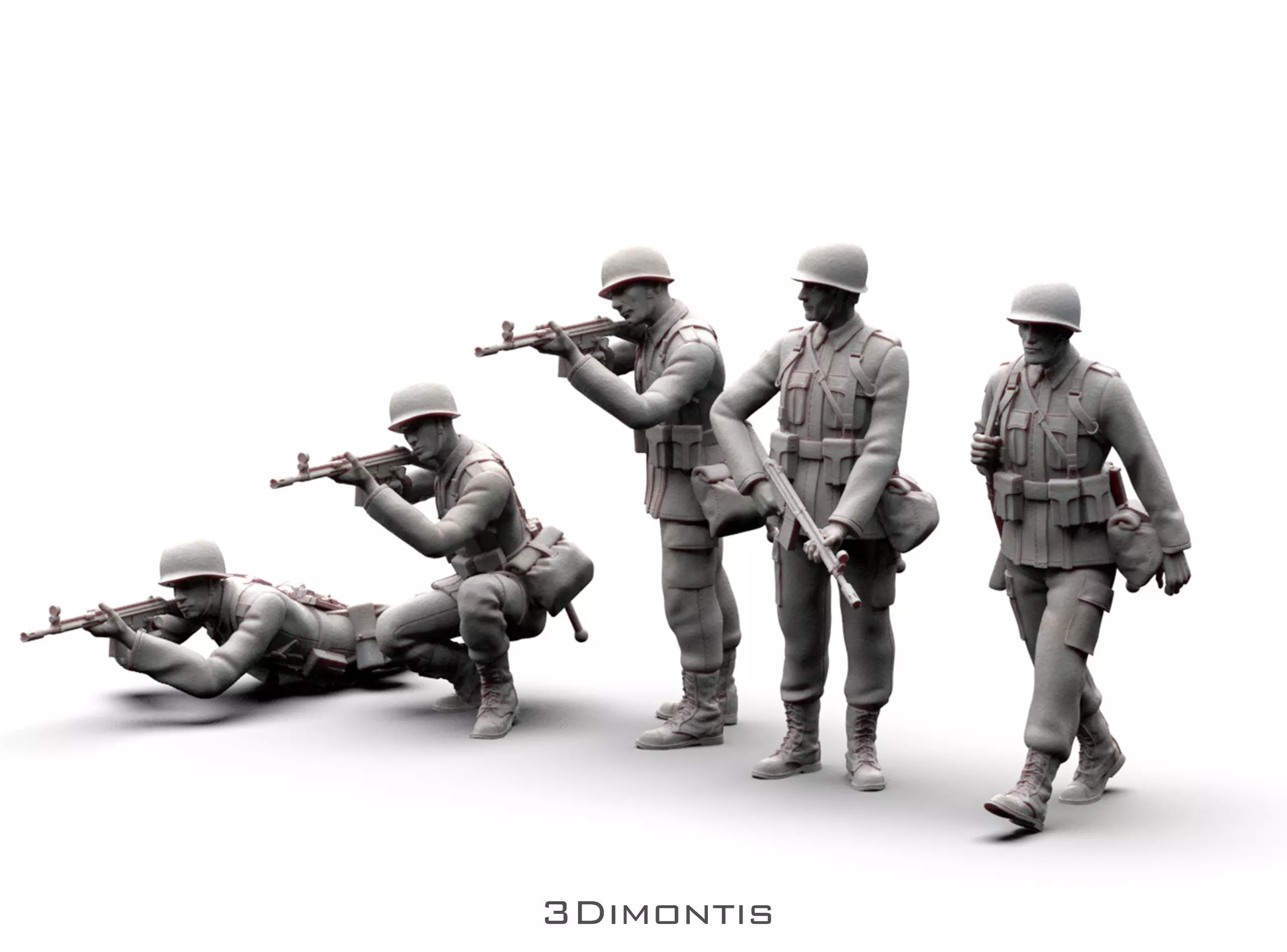 German Bundeswehr soldiers 3D print model