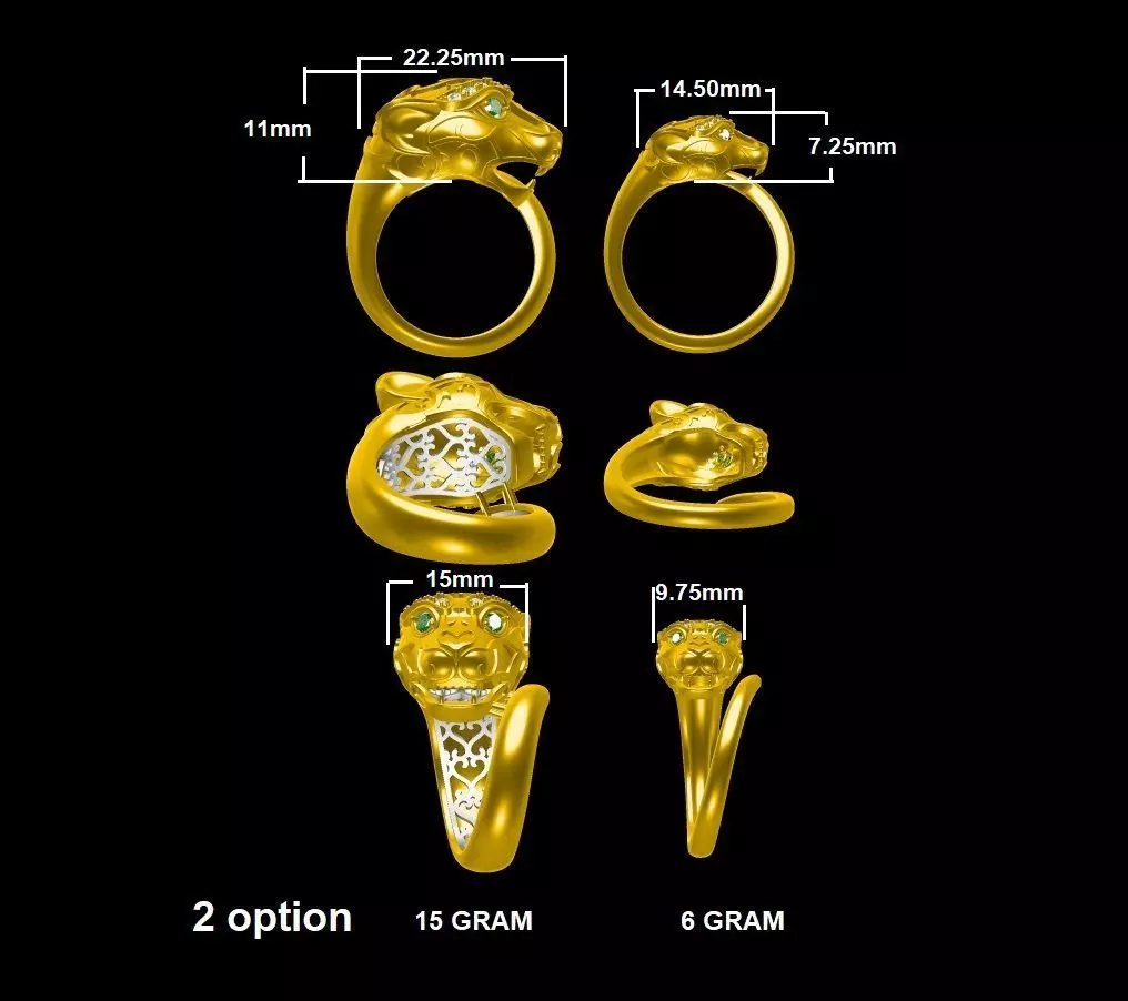 Ring Tiger Panther  3D print model_1