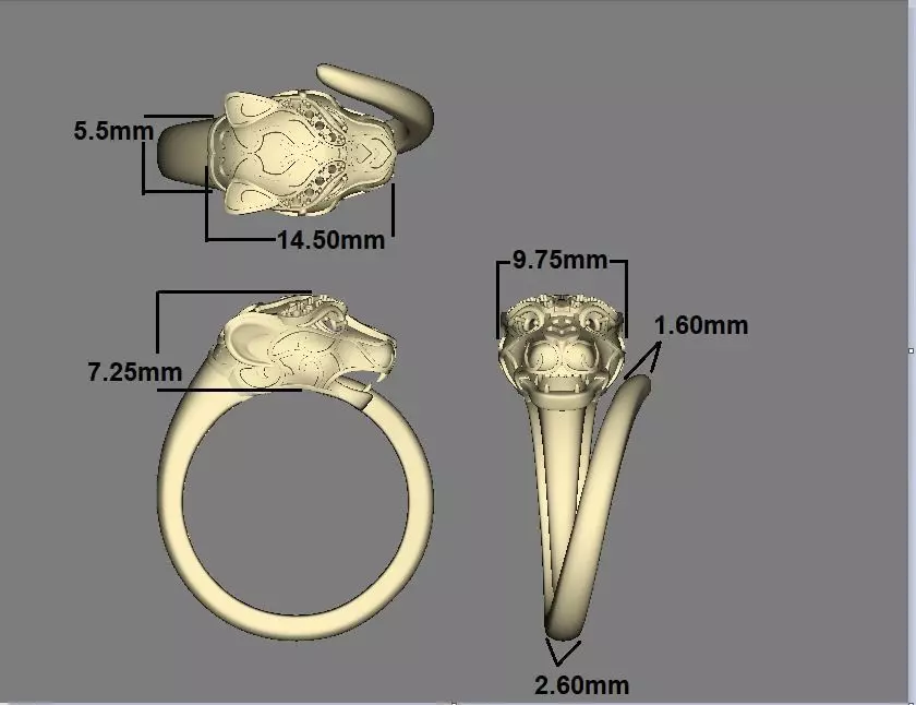 Ring Tiger Panther  3D print model_2