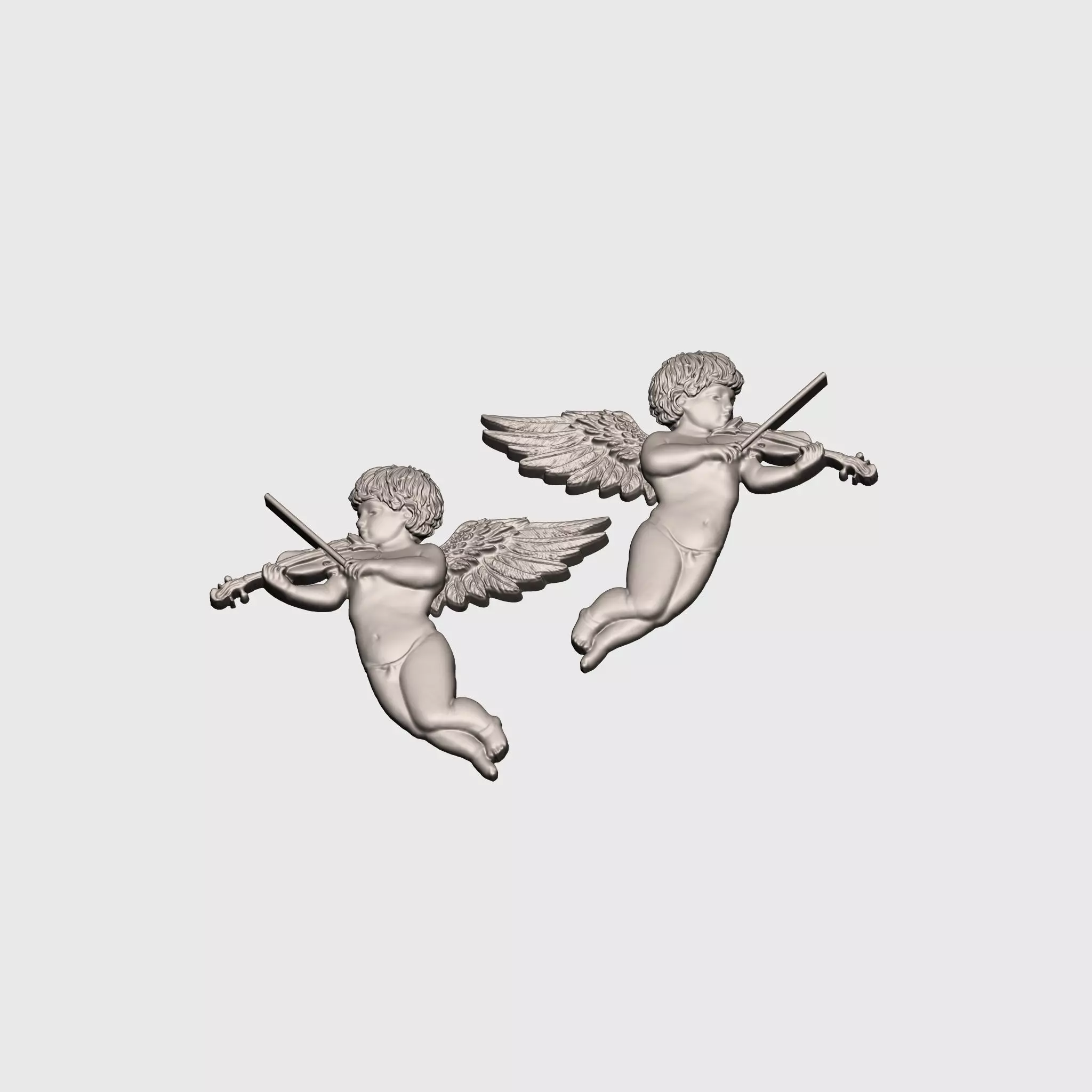 Baby Angel Pendant 04 3D print model_3