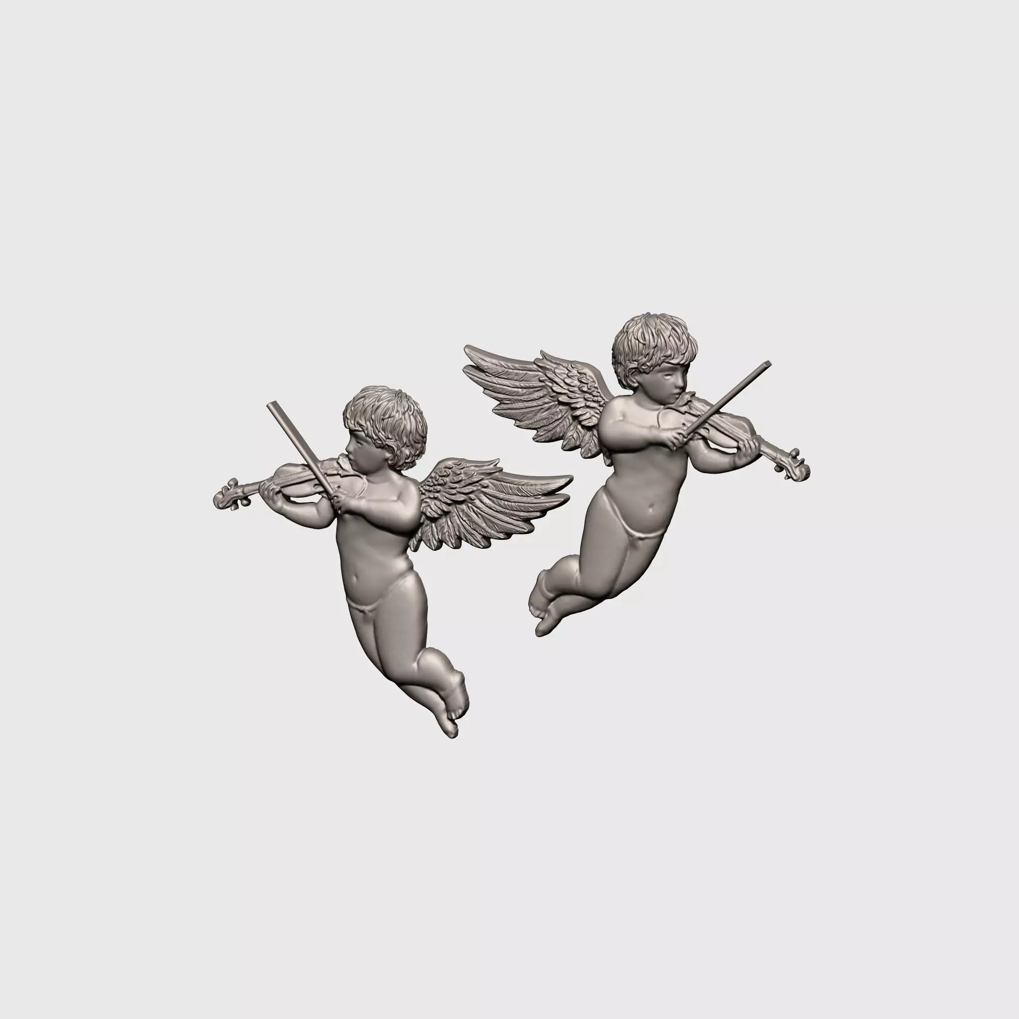 Baby Angel Pendant 04 3D print model_4