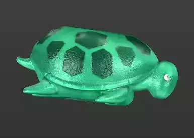 Cute Turtle - 3D Printable Toy Figure 