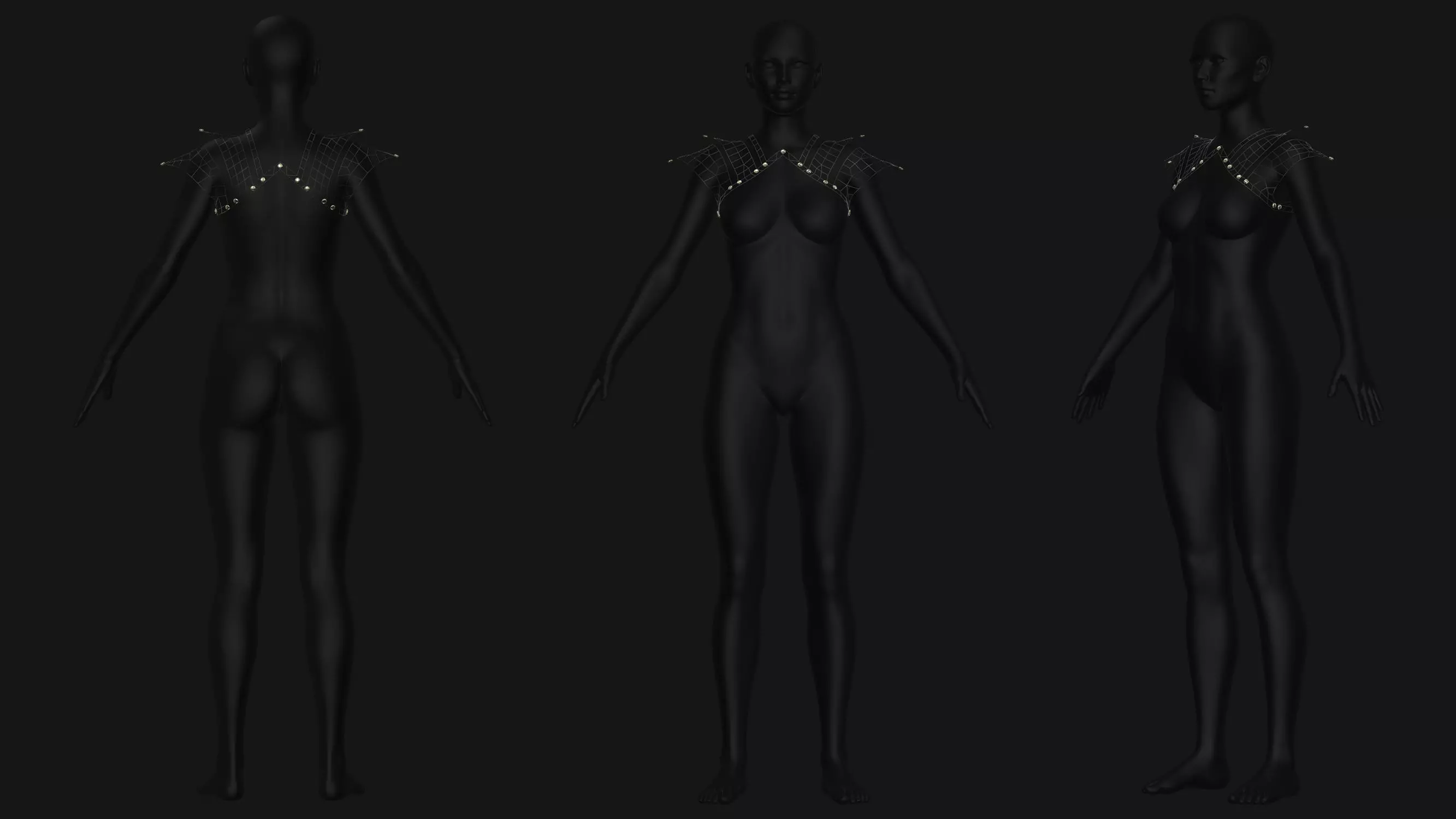 Female Corset Pack Low-poly 3D model_15