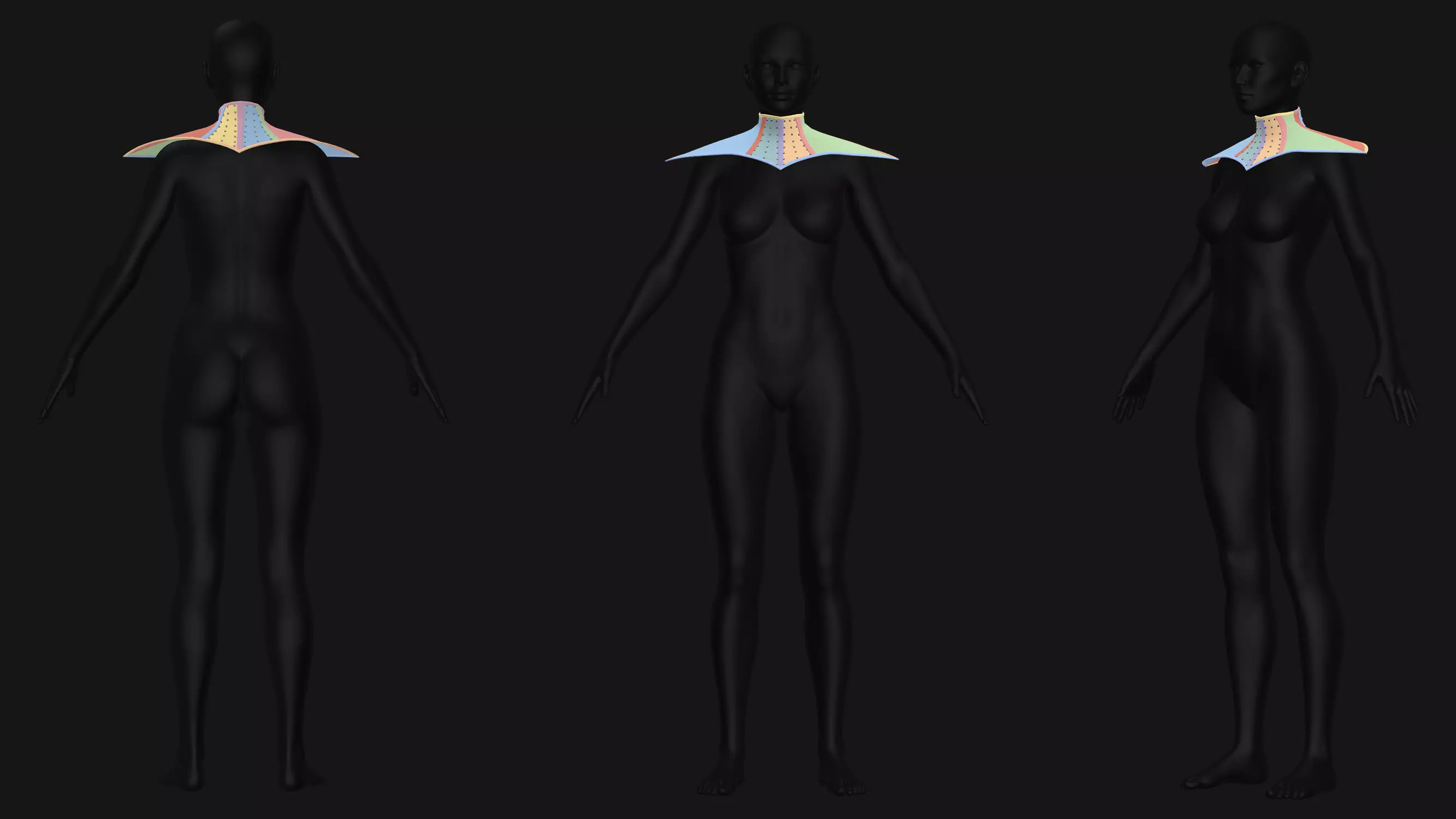 Female Corset Pack Low-poly 3D model_23