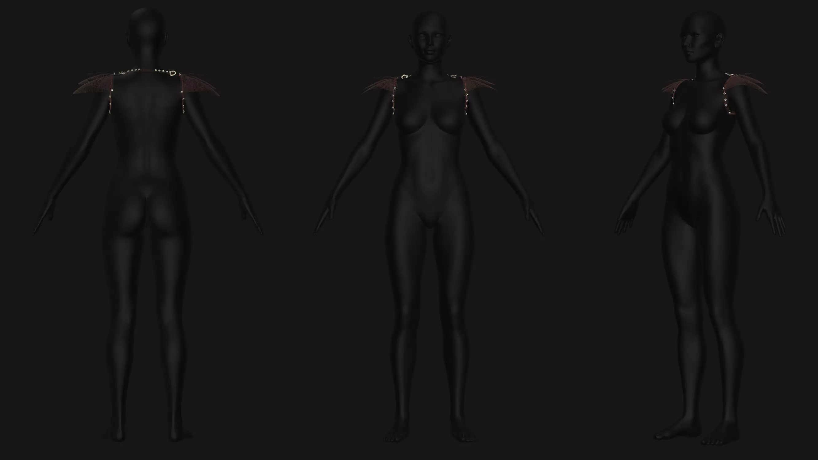 Female Corset Pack Low-poly 3D model_21