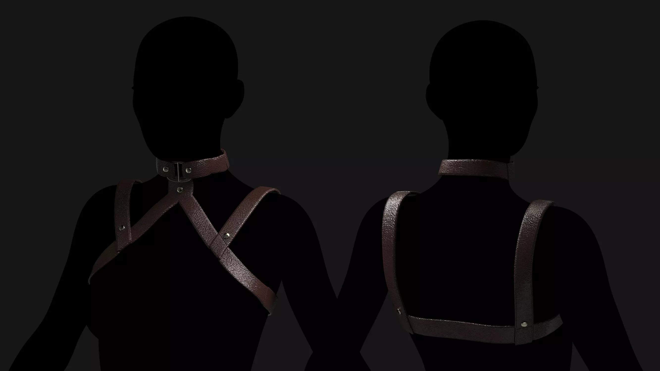 Female Corset Pack Low-poly 3D model_25