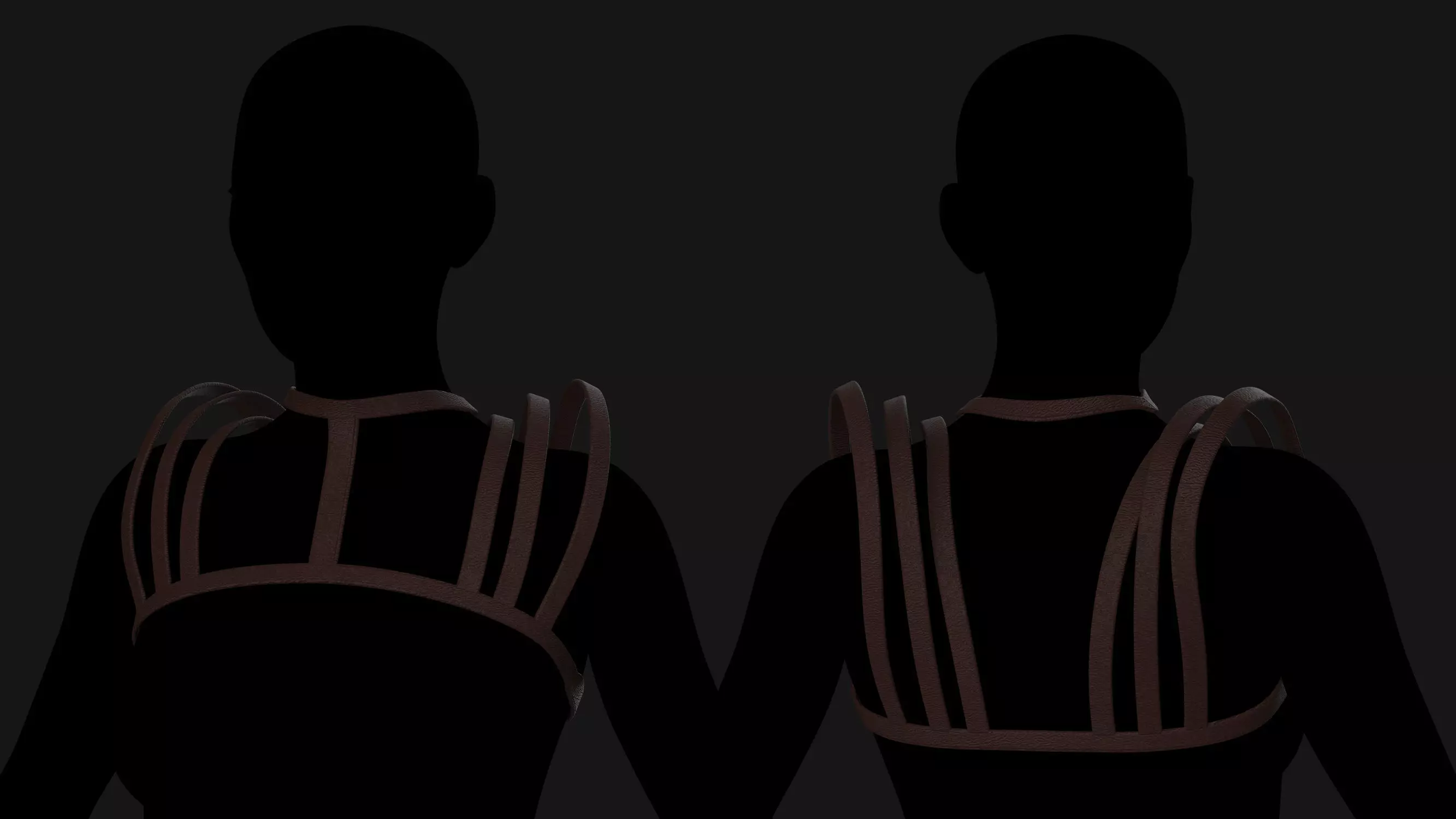 Female Corset Pack Low-poly 3D model_16