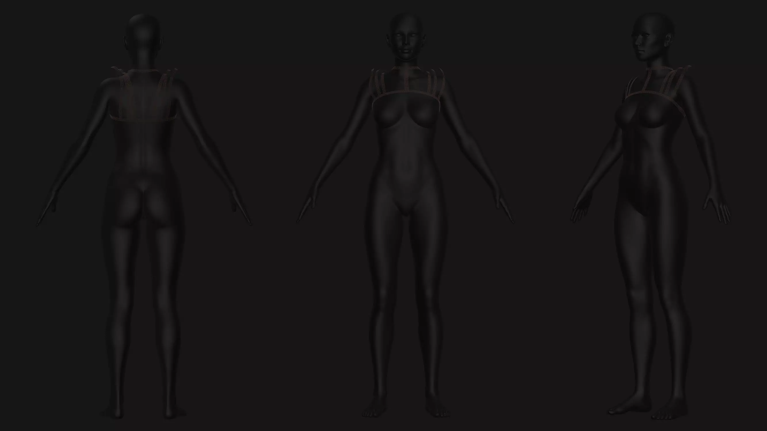 Female Corset Pack Low-poly 3D model_18