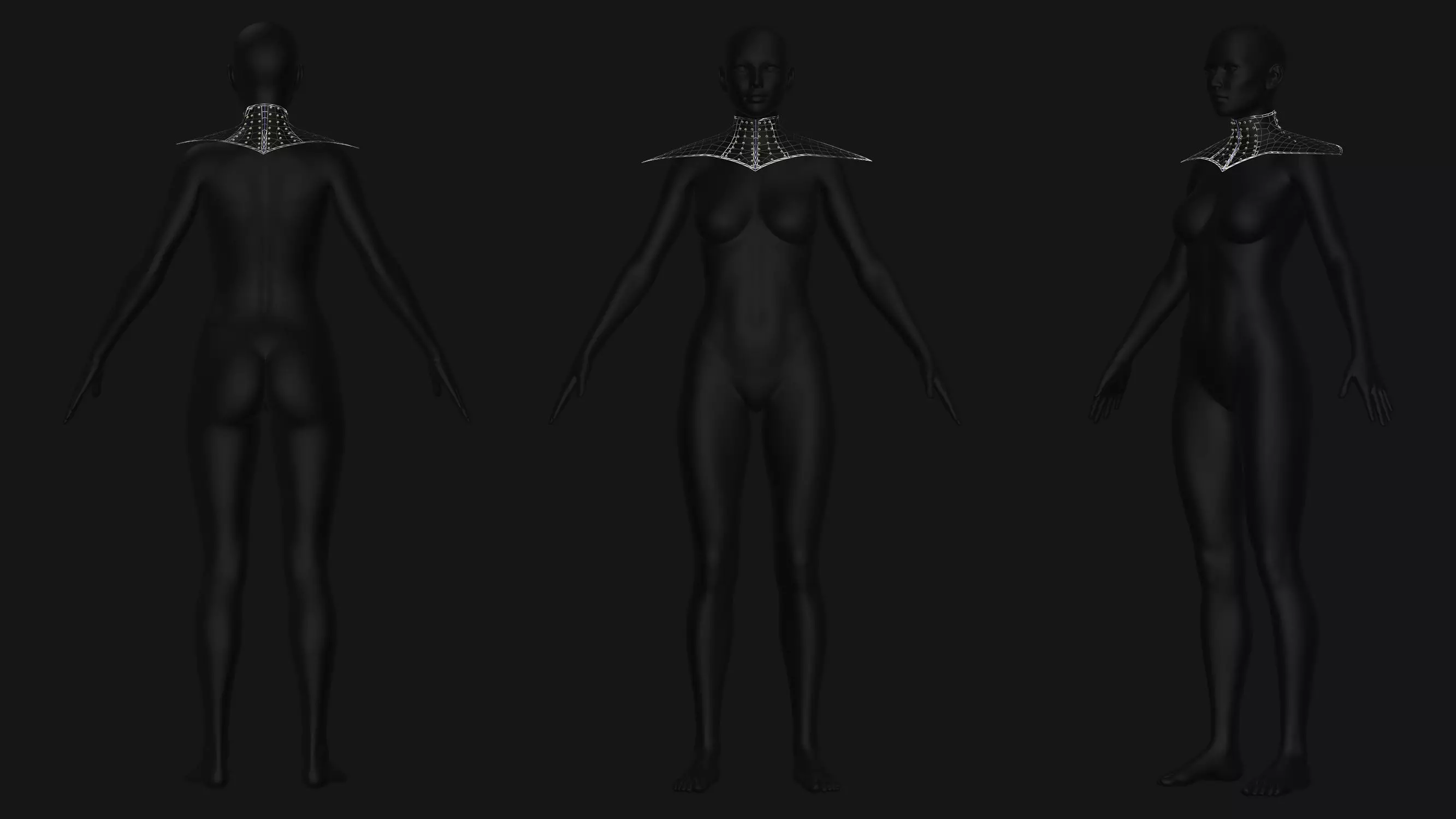 Female Corset Pack Low-poly 3D model_24