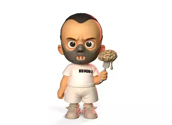 Cartoon Hannibal Lecter 3D print model