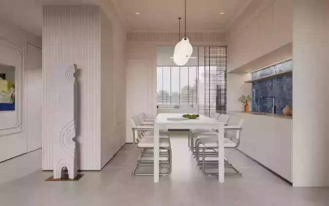 Modern living room dining room interior scenes 350