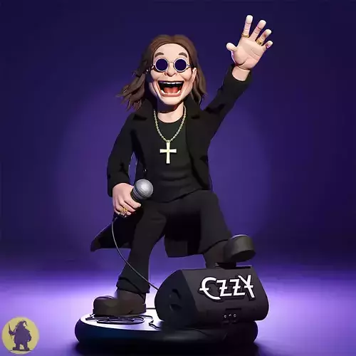 Stylized Ozzy Osbourne 3D Print Model